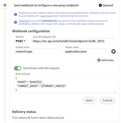 DataUnlocker Docs • Webhooks